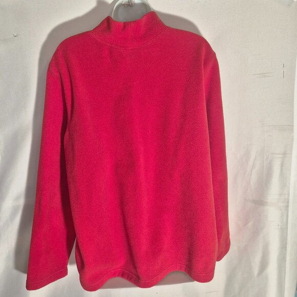 BLAIR red fleece sweater/jacket, turtleneck, in size Large - Picture 5 of 12